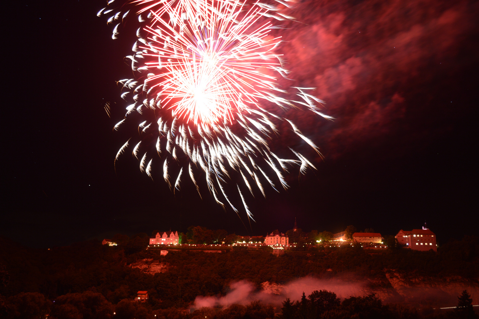 Feuerwerk zur Schlössernacht 2017 in Dornburg