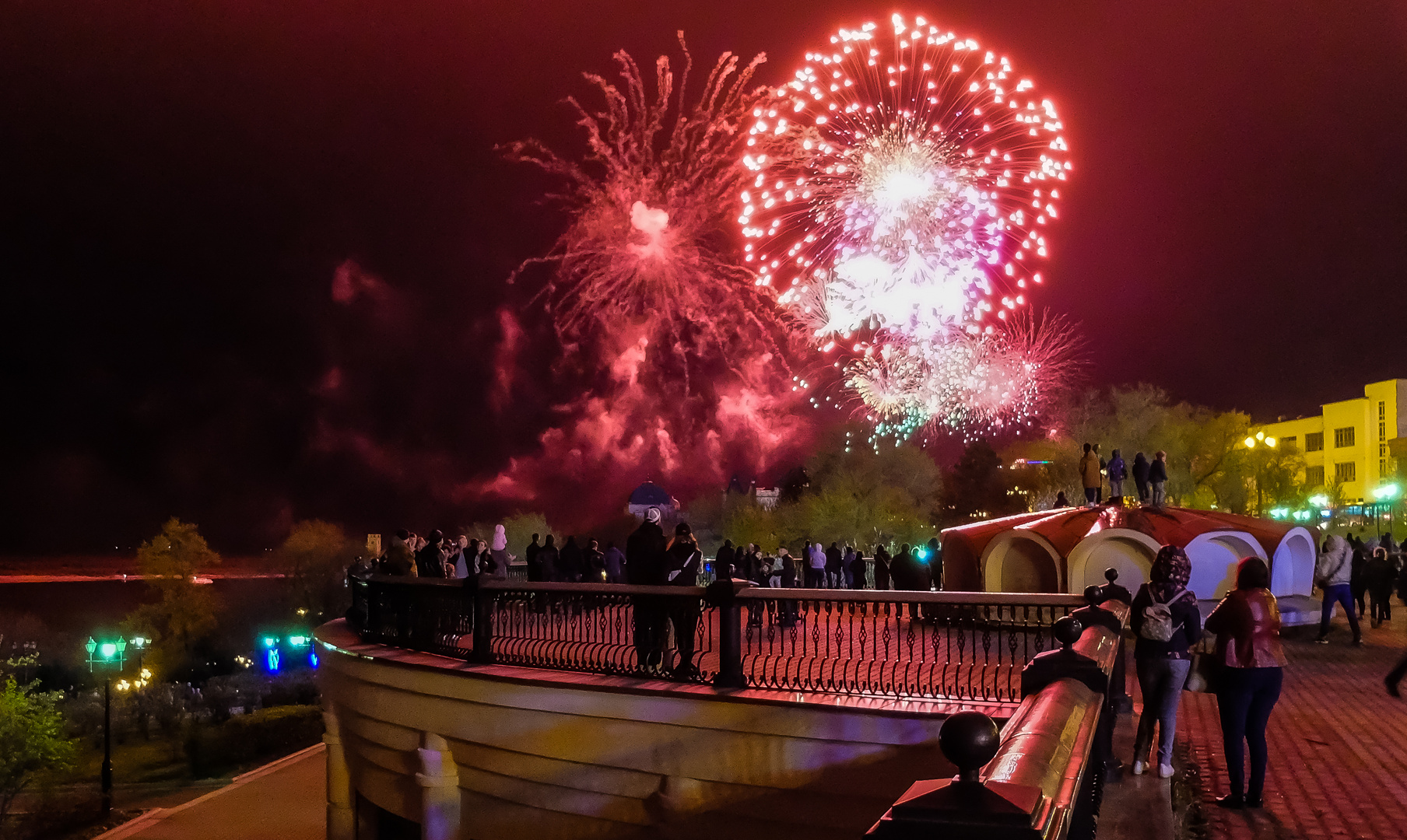 Feuerwerk zur Siegesfeier