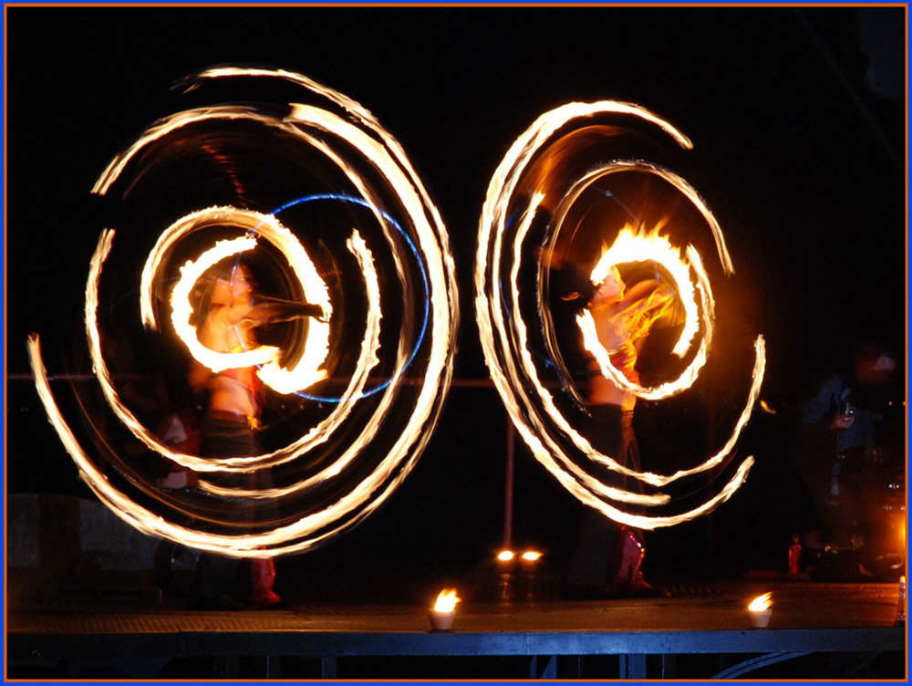 Feuerzauber beim Kulturufer 2007 in Friedrichshafen am Bodensee