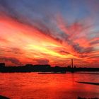 Feurige Sonnenuntergang ( Fiery Sunset), Leverkusen, GERMANY