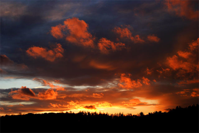 feurige Wolkenlandschaft