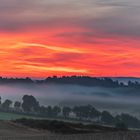 Feuriger Morgenhimmel