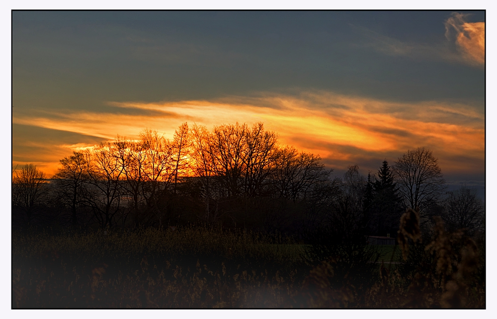 Feuriger Sonnenaufgang