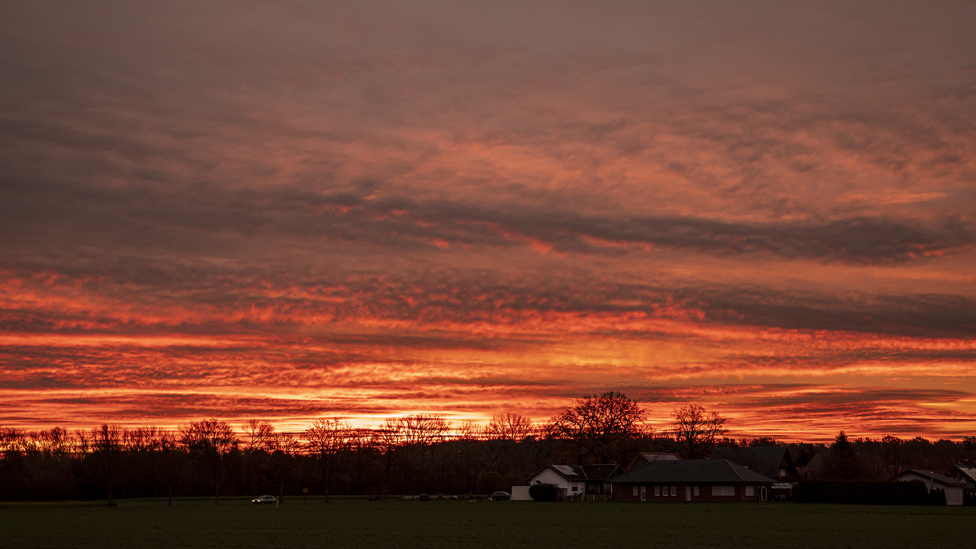 Feuriger Sonnenaufgang