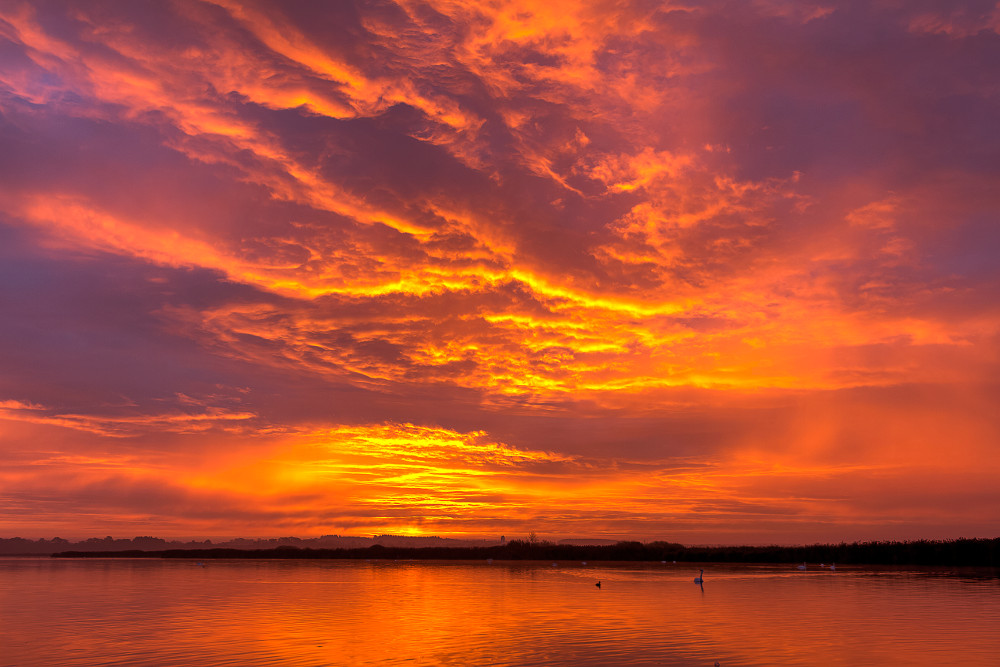 Feuriger Sonnenaufgang