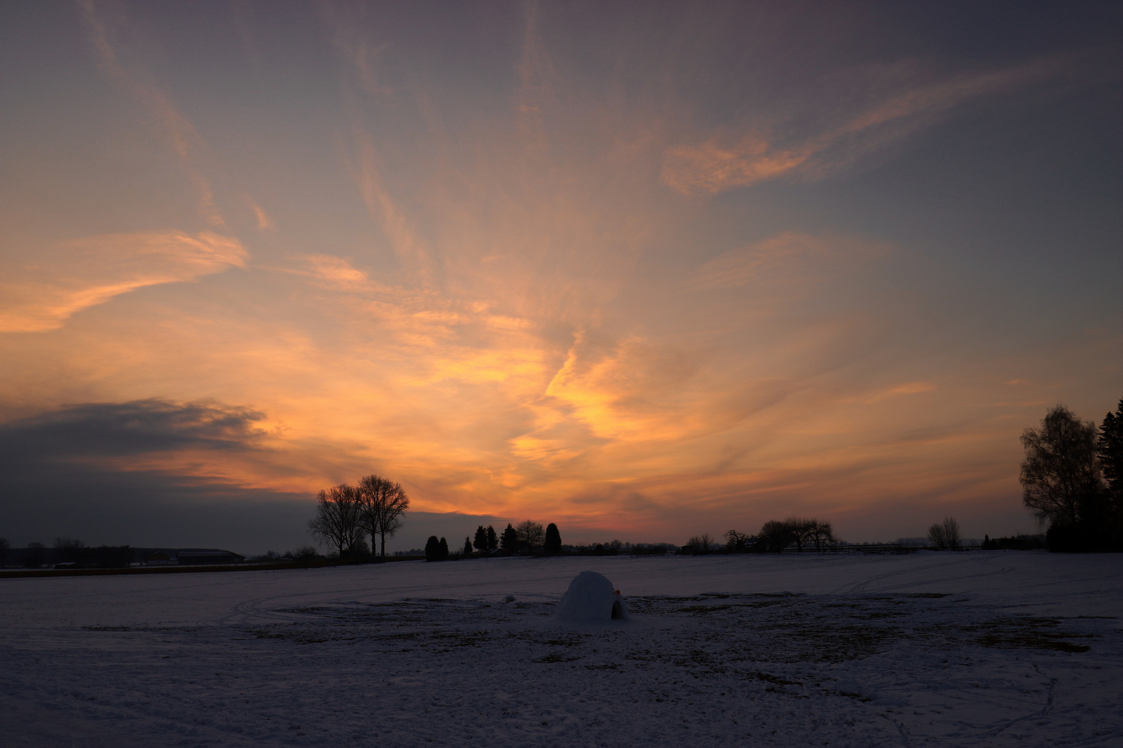 feuriger Sonnenuntergang