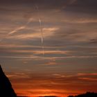 feuriger Sonnenuntergang in Quedlinburg