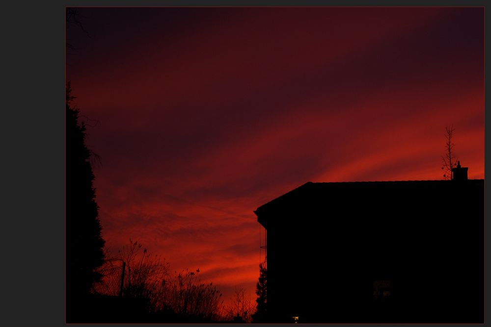 Feuriger Terrassenblick