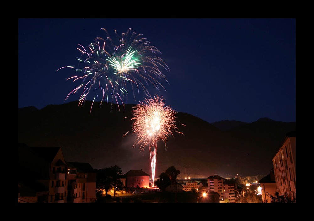 Feux d'artifice alpin