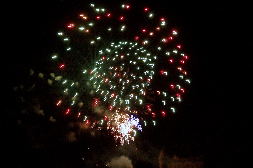 feux d'artifice pour cloturer la soirée .