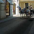 Fiaker auf dem Weg von der Herrengasse in die Bankgasse