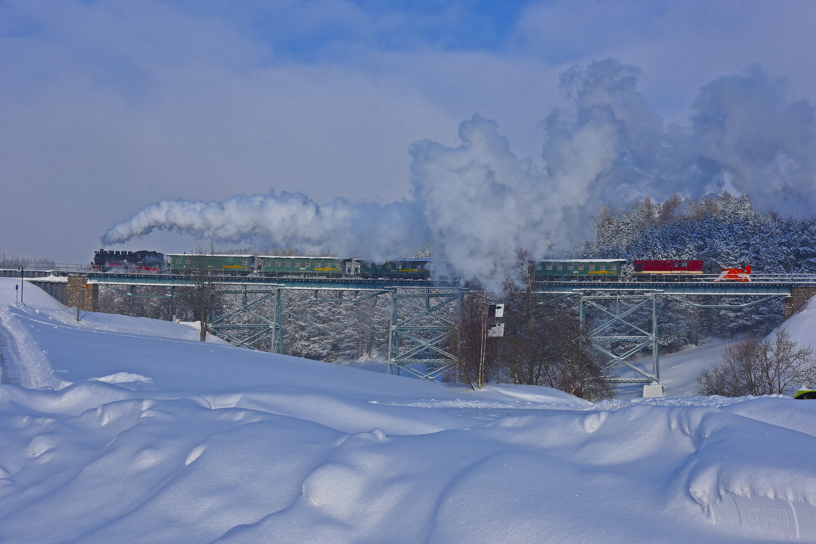 Fichtelbergbahn am Dreikönigstag