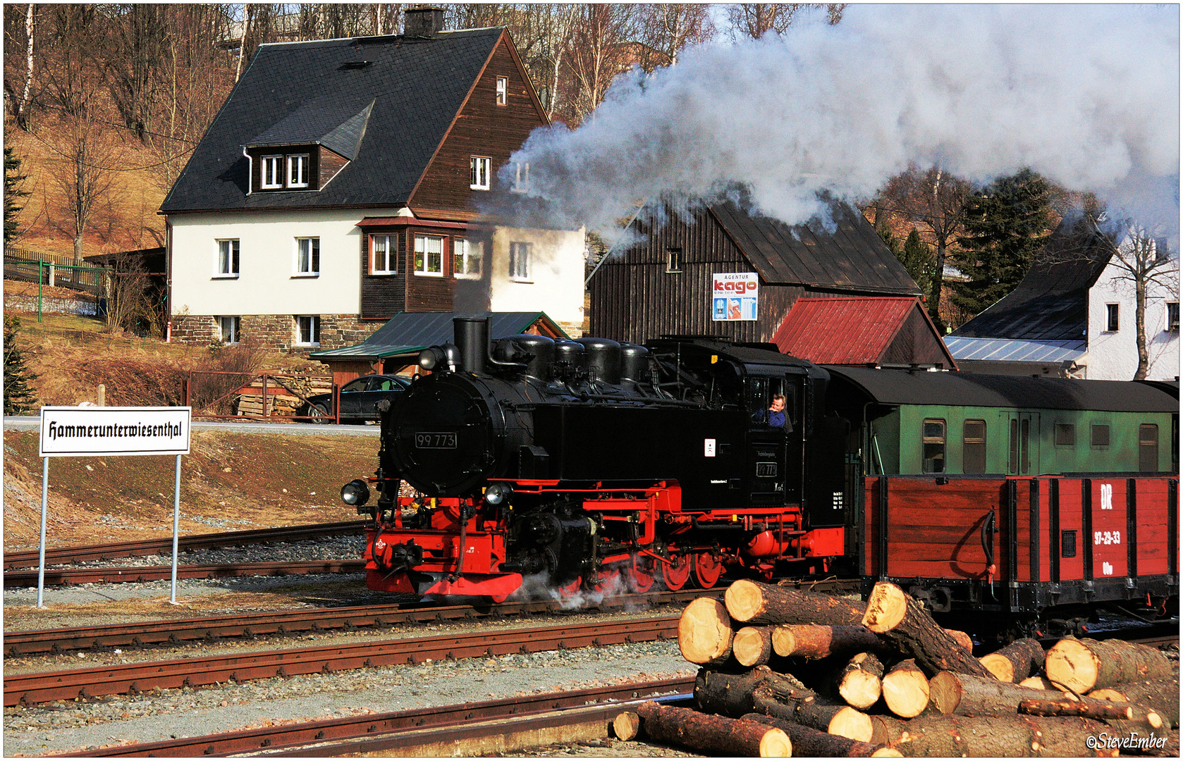 Fichtelbergbahn at Hammerunterwiesenthal - No.2