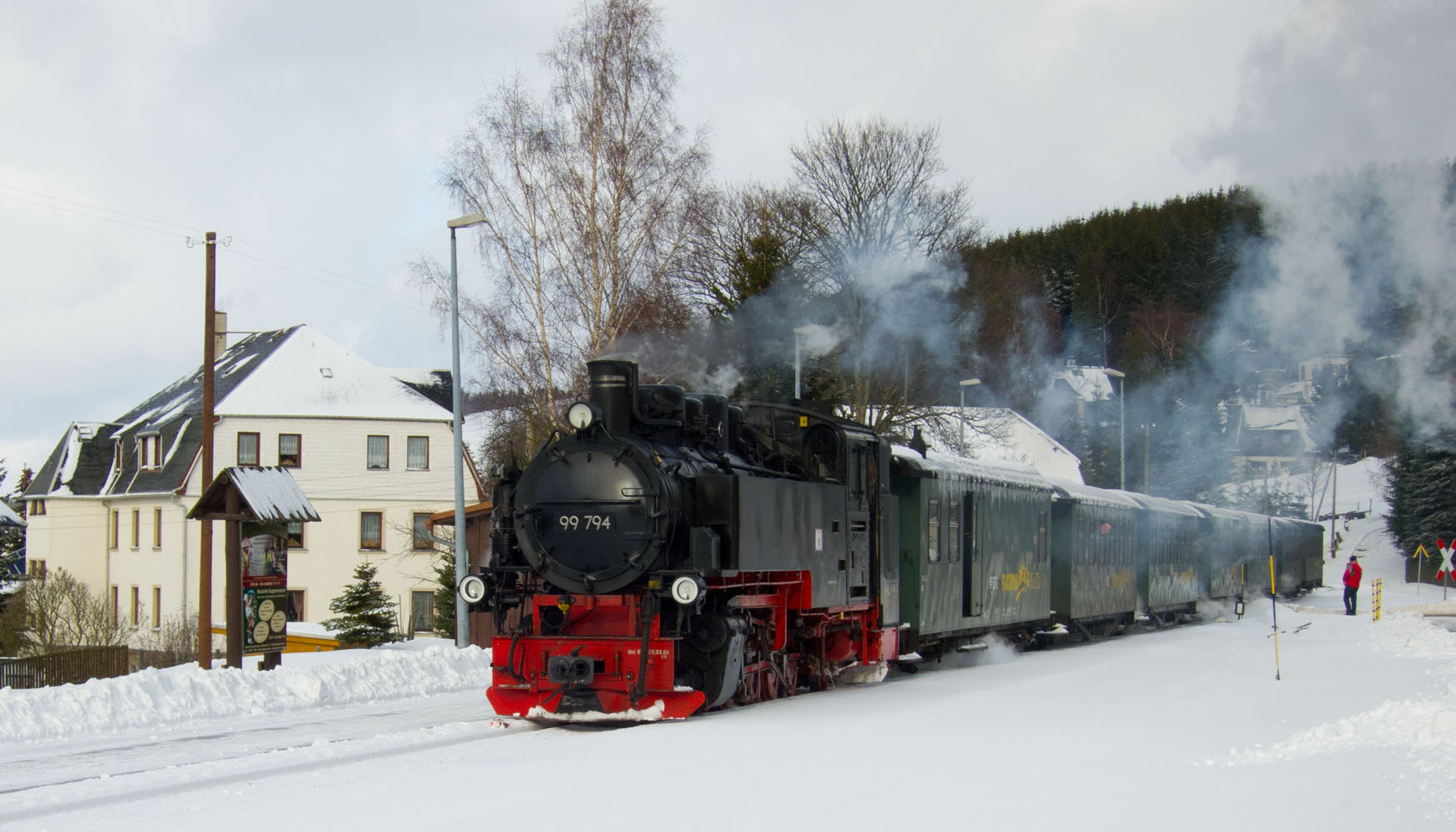 Fichtelbergbahn im Winter