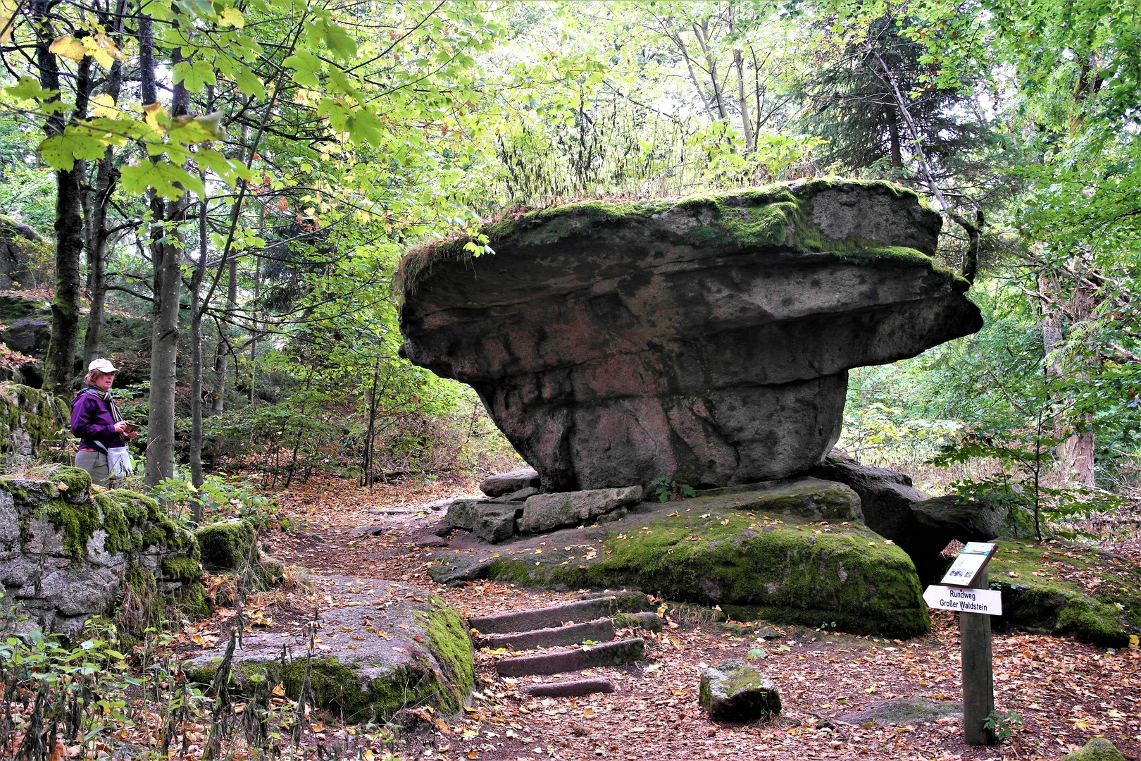 Fichtelgebirge :Teufelstisch am Rundgang Großer Waldstein