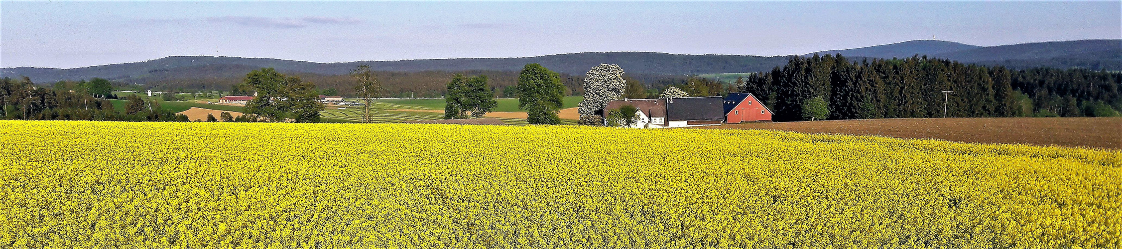 Fichtelgebirgspanorama im Frühling