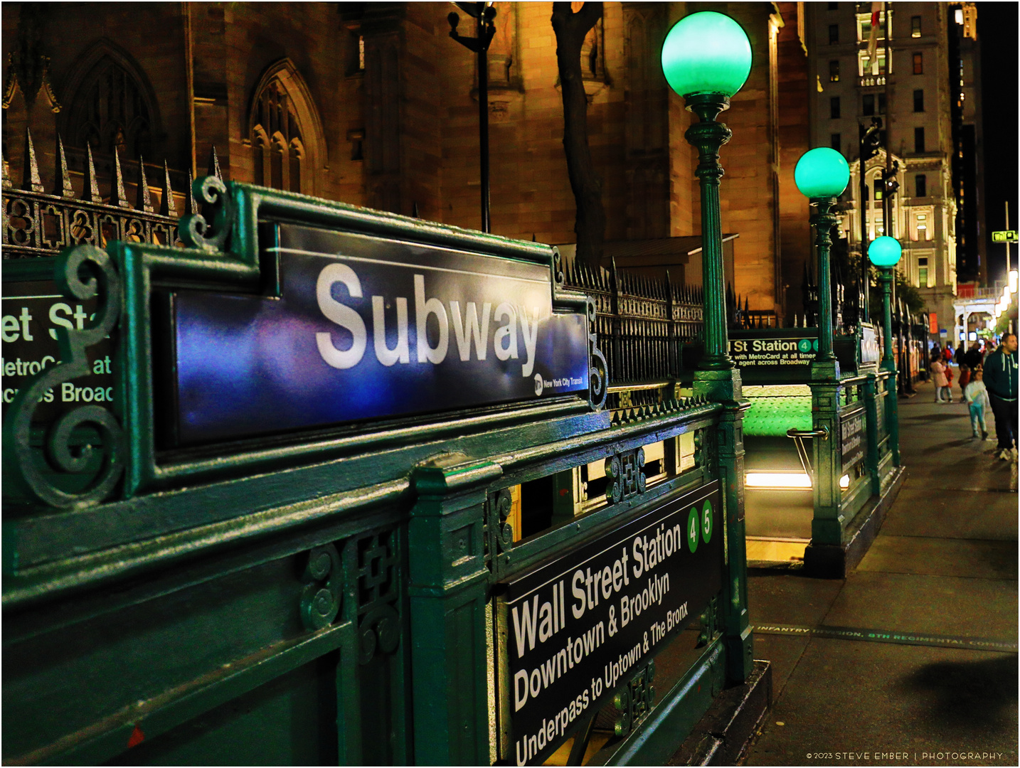 FiDi Nights No. 6- Wall Street 4-5 Station Entrances at Trinity Church