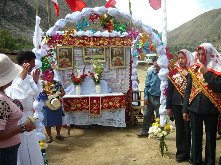 fiesta costumbrista en chaucayan, ancash, peru