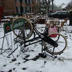 Fiets in de sneeuw