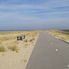 Fietspad über Sanddünen