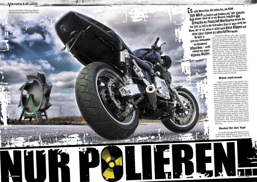 Fighters Motorrad Magazin Oktober 2008 - Yamaha XJR 1200 - NUR POLIEREN