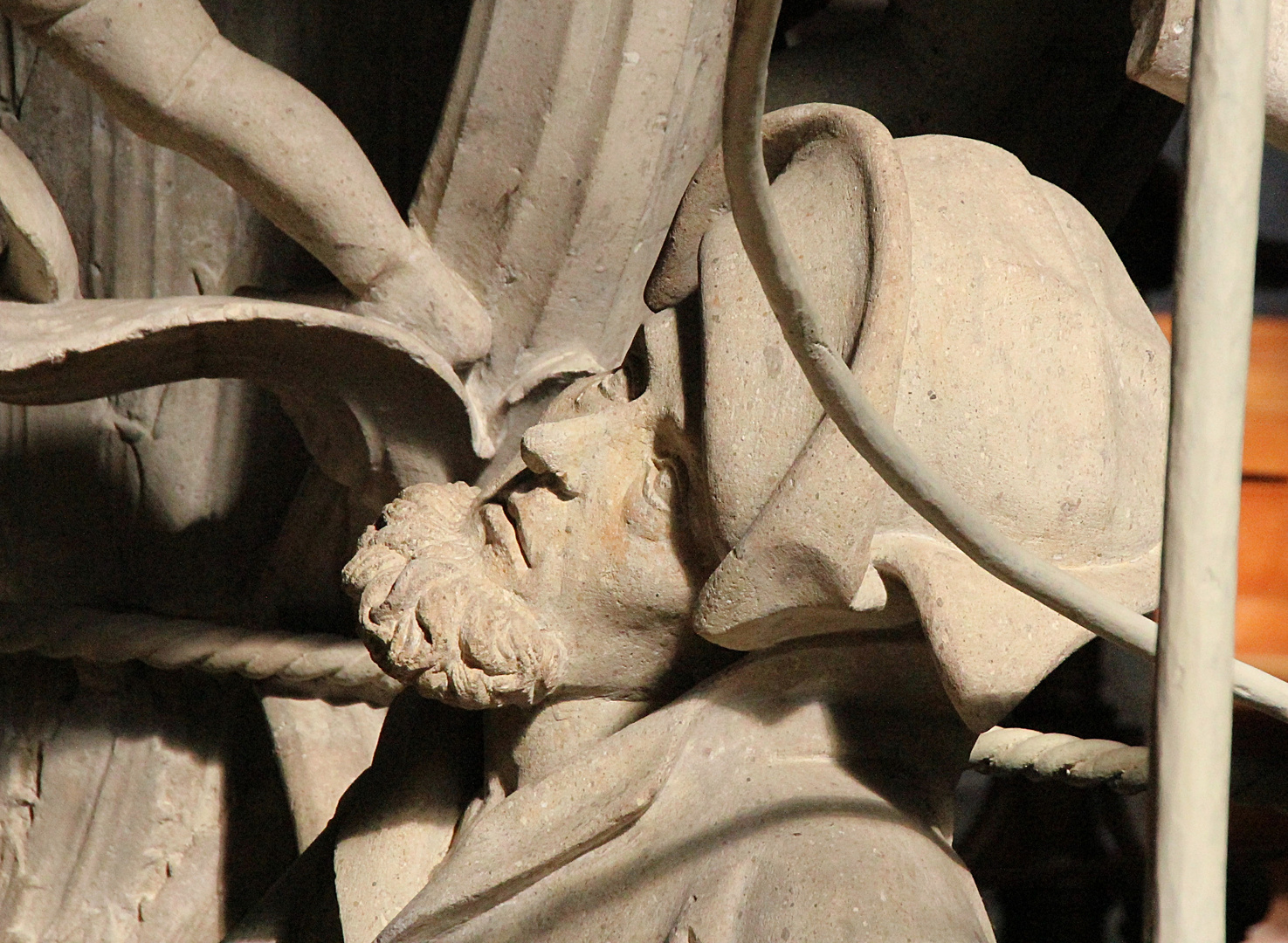 Figur aus der Tulpenkanzel im Freiberger Dom