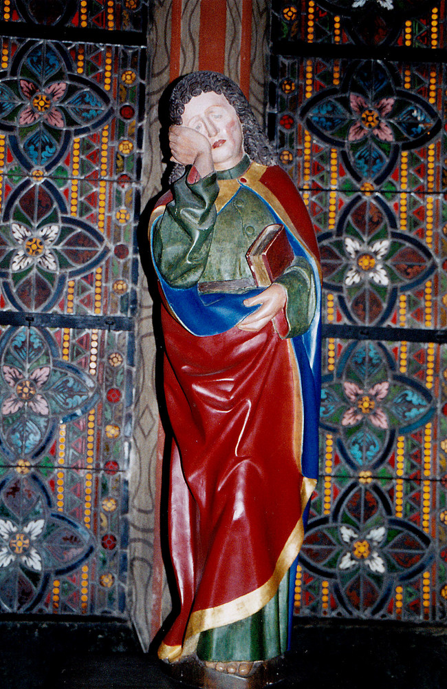 Figur in der Matthiaskirche in Budapest