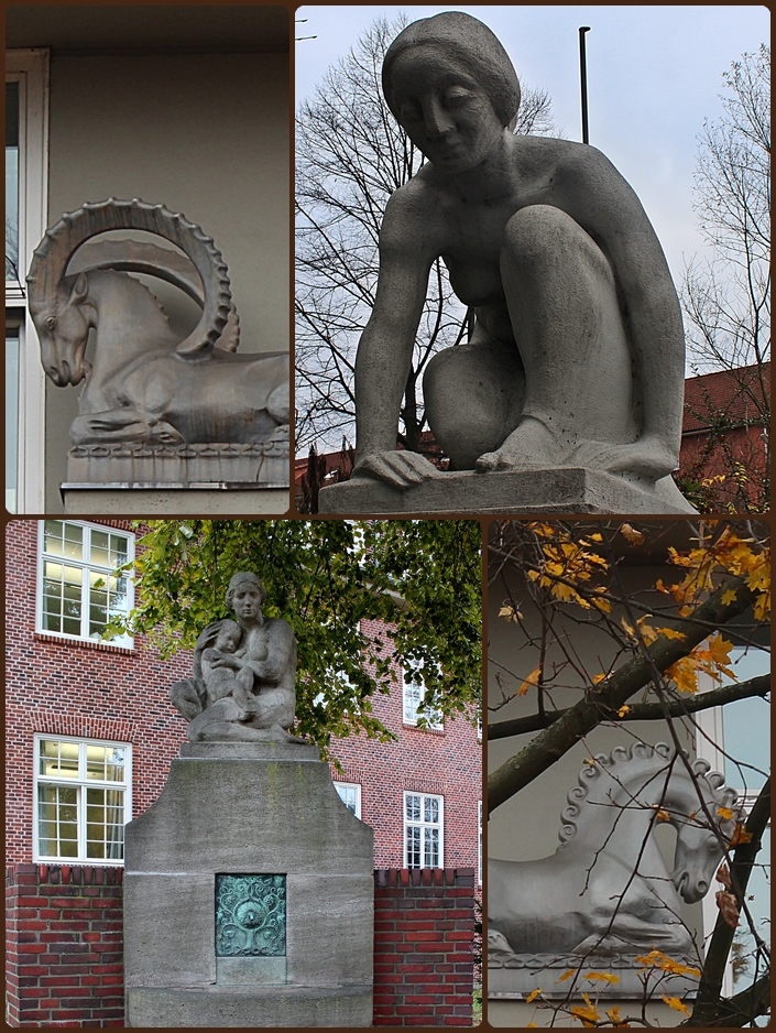 Figuren an der Hochschule für Kunst in Hamburg