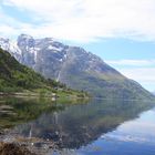Fijord in Norwegen im Frühling