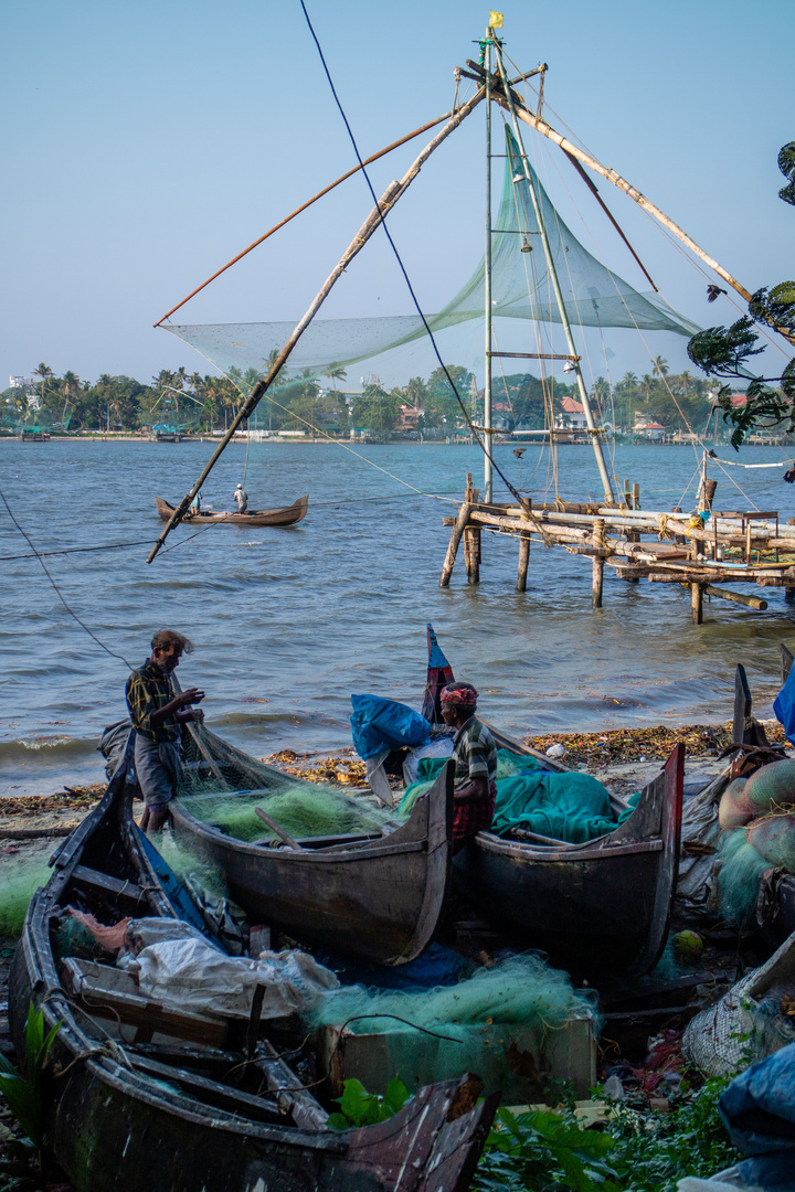 Filet de pêche Chinois à Cochin