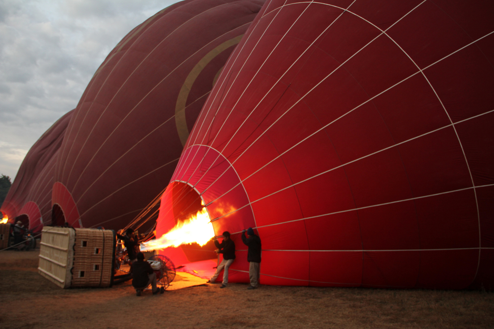 filling the balloon