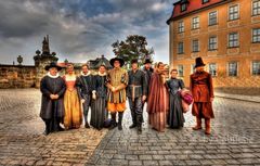 Filmcrew von dem Film "Die Seelen im Feuer" welcher in Bamberg gedreht wird