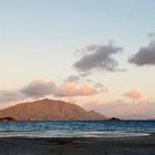 Fin de journée à la plage à marée basse