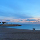 Fin de journée hivernale à la Plage de Fossan à Menton