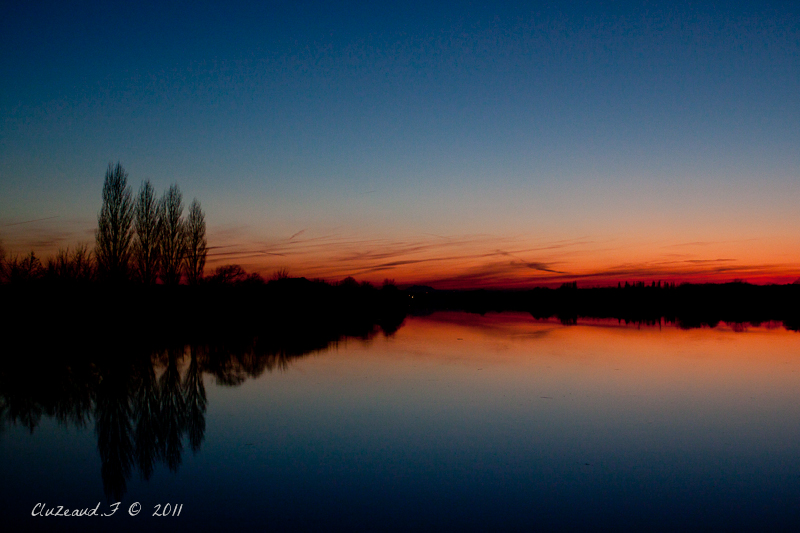 Fin de journée sur l'Adour.