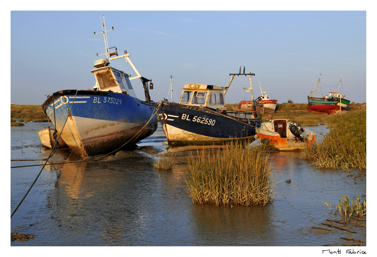 Fin de journée sur le port du Crotoy (Picardie)