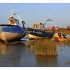 Fin de journée sur le port du Crotoy (Picardie)