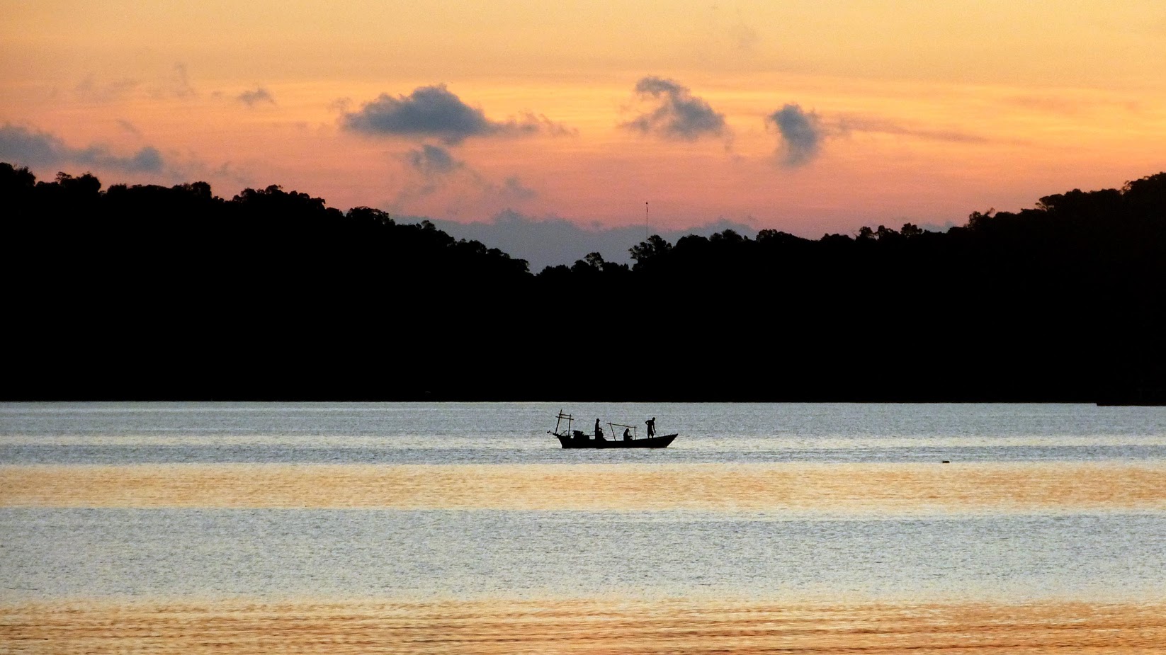 Fin du jour sur la cote Cambodgienne