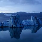 Finale "blaue Stunde" über der Gletscherlagune
