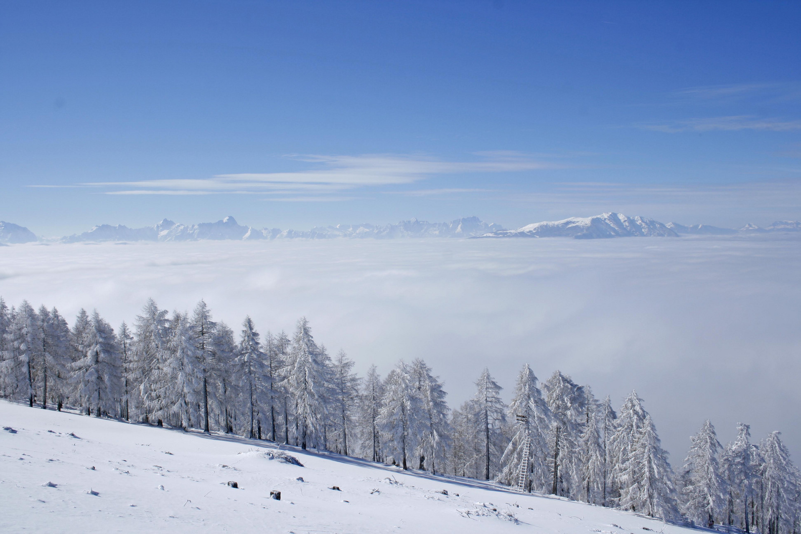 Finally the clouds settled in the valley