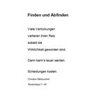 Finden und Abfinden BS 3 - 40