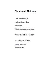 Finden und Abfinden BS 3 - 40