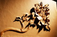 Fine leather carving—Peony