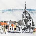 Fineliner-Aquarell_Kirche  Althofen V_ARTIST300_A4
