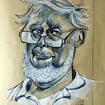 Fineliner-Buntstift-Aquarell_der Professor_KRAFT90_30x42