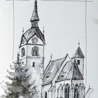 Fineliner_Kirche Althofen_ARTIST300_A4