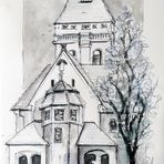 Fineliner_Kirche FF Original_ARTIST Skizzenblock160_A4