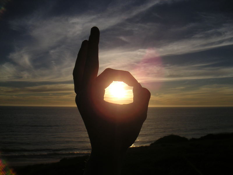 fingers around the sun