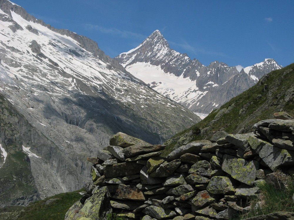 Finsteraarhorn von Fiesch aus