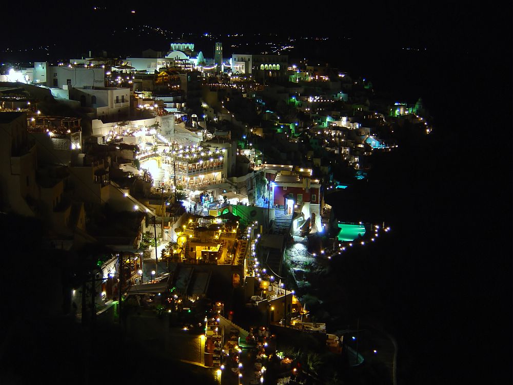 Fira bei Nacht